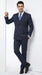 Men’s Navy Blue Double Breasted Gangster Pinstripe Suit, 1920s Formal Dress Suit