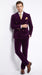 Men’s Rossi Man Zeus Purple Velvet Double Breasted Tuxedo Suit, Formal Wedding Prom Dinner Suit Set