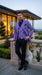 Men’s Purple Paisley Prom Tuxedo Suit, Wedding Floral Jacket with Matching Vest and Pants