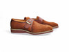 Suede Buckle Monk Strap Shoe