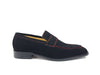 Carrucci Suede Penny Loafer contrast stitching