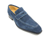 Carrucci Suede Penny Loafer contrast stitching