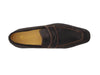 Carrucci Suede Penny Loafer contrast stitching