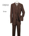 Men's Brown Pinstripe 3-Piece Suit with Matching Vest – Classic Fit Business and Formal Attire