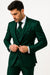 Shiny Suit - Prom Suit - Vested Sateen Flashy Suit -  Hunter Green - Emerald Color