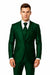 Shiny Suit - Prom Suit - Vested Sateen Flashy Suit -  Hunter Green - Emerald Color