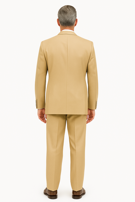 Suits For Big Belly Solid Camel ~ Khaki Bronz