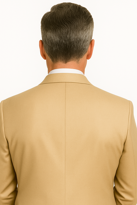 Suits For Big Belly Solid Camel ~ Khaki Bronz