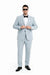 Summer Suits - Pinstripe Suit - Vested Suit - Gray