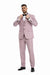 Summer Suits - Pinstripe Suit - Vested Suit - Dusty Rose