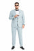 Summer Suits - Pinstripe Suit - Vested Suit - Gray