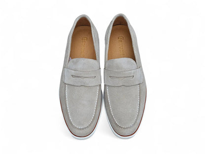 Carrucci Supple Suede Penny Loafer with Sporty Sole