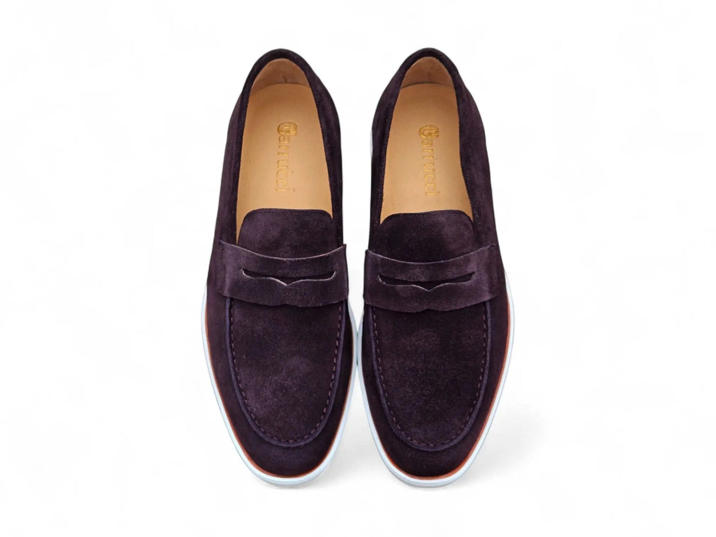 Carrucci Supple Suede Penny Loafer with Sporty Sole