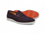 Carrucci Supple Suede Penny Loafer with Sporty Sole