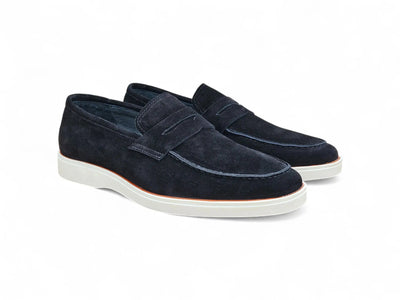 Supple Suede Penny Loafer with Sporty Sole
