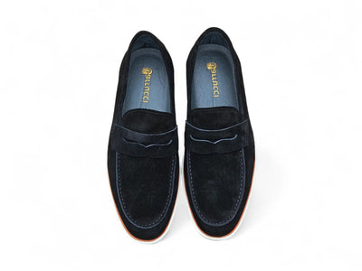 Supple Suede Penny Loafer with Sporty Sole