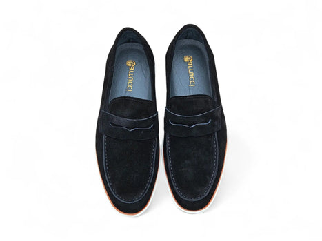 Supple Suede Penny Loafer with Sporty Sole