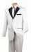 Men's  Notch Label Slim Fit Suit White