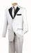 Men's  Notch Label Slim Fit Suit White