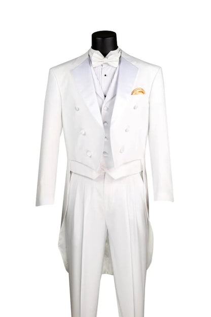 Mens Tuxedo Regular Fit Collection with Tails 3 Piece in Black