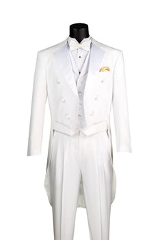 Mens Tuxedo Regular Fit Collection with Tails 3 Piece in Black