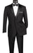 Regular Fit Satin Lapel 2 Piece Tuxedo in Black