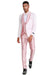 Mens Easter Suit - Jacket and Pants in Summer Color Pink Slim Fit Light Weight