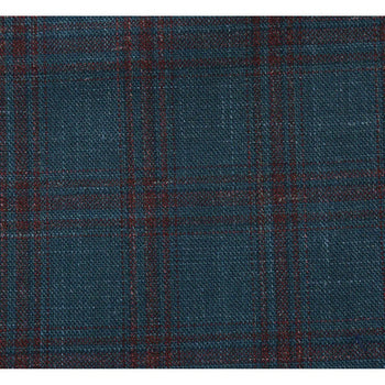 Saco vaquero - Western Sport Coat - Western Blazer- Mens Classic Fit Two Button Wool & Linen Sport Coat Blazer In Teal Blue Windowpane Plaid