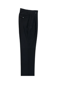 Tiglio Luxe Navy Wide Leg, Pure Wool Dress Pants 2576 TIG1002