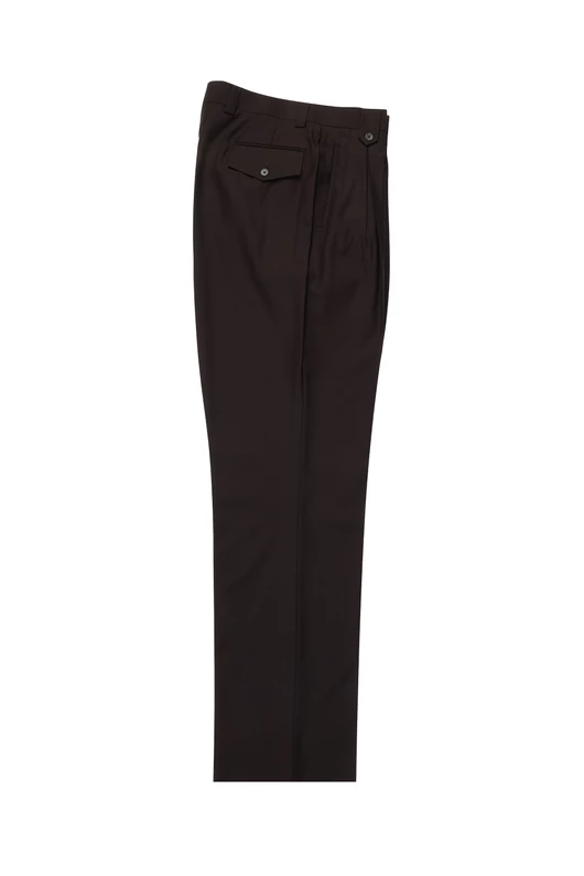 Tiglio Luxe Burgundy Wide Leg, Pure Wool Dress Pants 2576