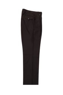 Tiglio Luxe Brown Wide Leg, Pure Wool Dress Pants 2576 TIG1003