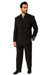 Tiglio Rosso Suit  - Classic Fit Athletic Cut 100% Wool Super 150s Italian Fabric Peak Lapel in Color Black/White