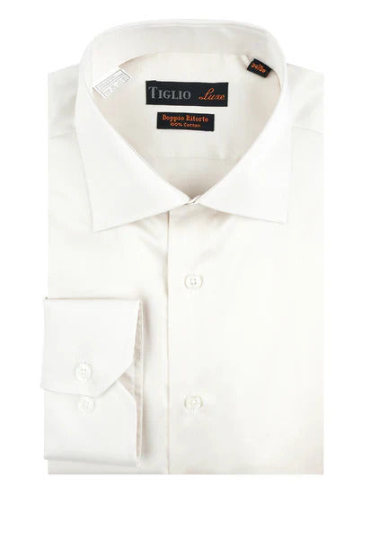 white slim fit dress shirt Hisdern Men's White Grandad Collar Shirt Wedding Regular Fit with Pocket XL