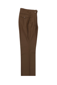Tiglio Luxe Tobacco Wide Leg, Pure Wool Dress Pants 2576