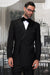 Men's Designer Wool Double Breasted Tuxedo in Black