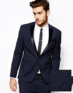 Slim Fit Tuxedo Jacket Navy