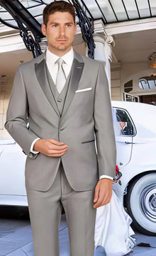 Men's Light Gray Slim Fit Tuxedo