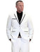 Men'S White Tuxedo With Black Trim 100% Luxury Rayon Two Button Jacket
