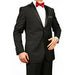 Men's 2 button and  Enclosure Slim fit Tuxedo Black Suit