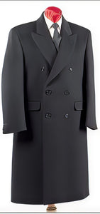 Men'S Six Buttons Black Fully Lined Men'S Overcoat Long Coat Winter Men'S Topcoat Sale