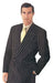 Brand New Black Pinstripe Double Breasted Suit Super 120s Acrylic/Rayon Developed By NASA