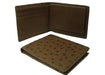 Men's Genuine Exotic Animal Skin Ostrich Wallet - Kango Tabac ID Holder Bifold