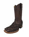 Los Altos Men's Tabacco Genuine Pirarucu Wide Square Toe Boot