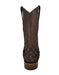 Los Altos Men's Tabacco Genuine Pirarucu Wide Square Toe Boot