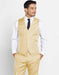 Men's Vest Matching Solid Tan Dress Pants Set + Any Color Shirt & Tie Regular Fit