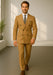 Wool Suit - Italian Made Business Suit by Statement Men's 2 Piece 100% Wool Double Breasted Suit - Pinstripe Pattern