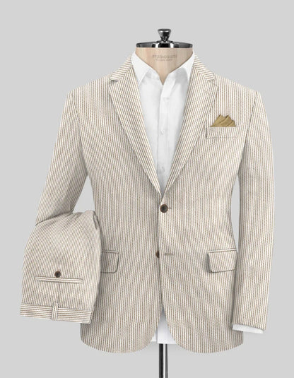 Tan Seersucker Suit