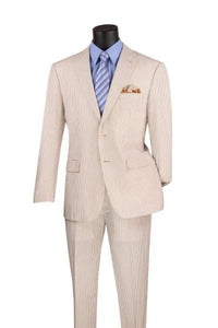 Mens Vinci 2 Piece Seersucker Black Notch Lapel Suit