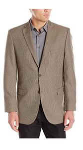 Tan ~ Taupe ~ Light Brown - Textured Pin Dots Pattern Mens Houndstooth Blazers - Patterned Sport Coat