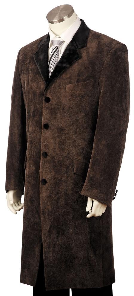 Men's Long Fashion Zoot Suit in Taupe